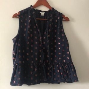 J. Crew sleeveless blouse